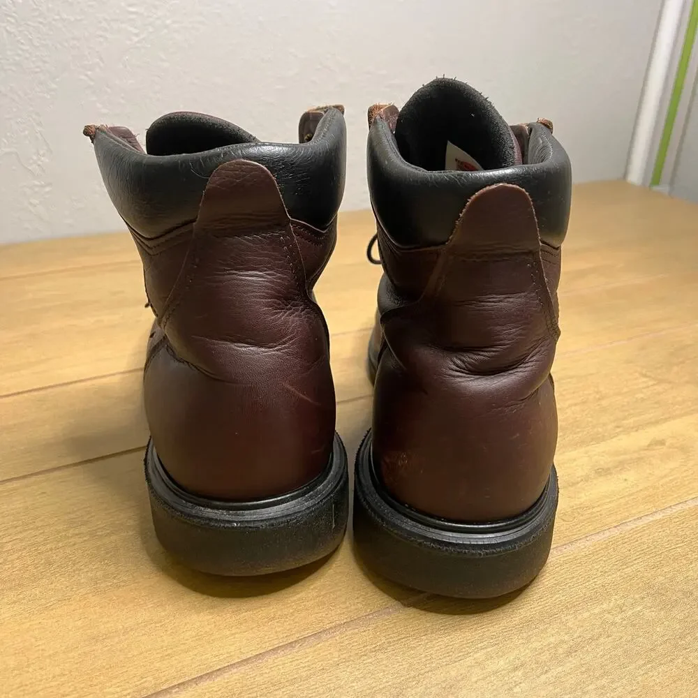 Red Wing 606 Leather Work Boots Soft Toe‎ EH USA Made Brown Men’s Size 14 E2
